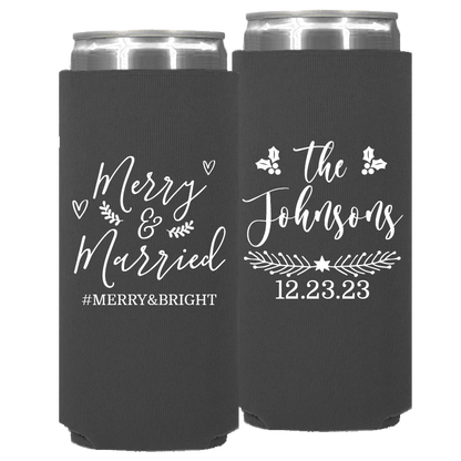 Wedding - Merry & Married - Neoprene Slim Can 121