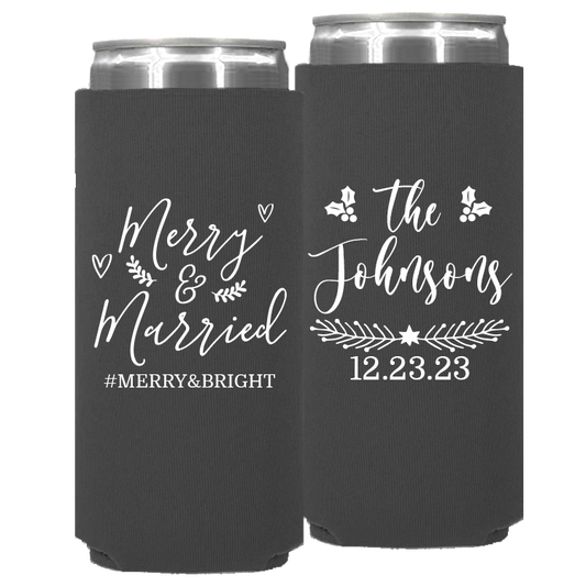 Wedding - Merry & Married - Neoprene Slim Can 121