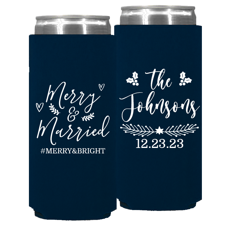 Wedding - Merry & Married - Foam Slim Can 121