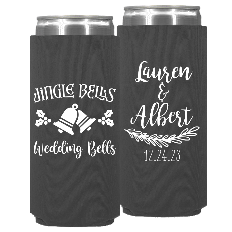 Wedding - Jingle Bells Wedding Bells - Neoprene Slim Can 122