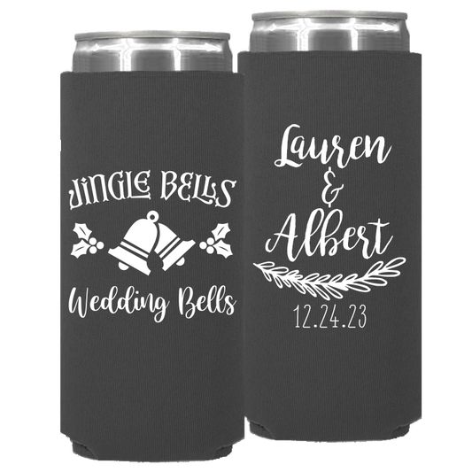 Wedding - Jingle Bells Wedding Bells - Neoprene Slim Can 122