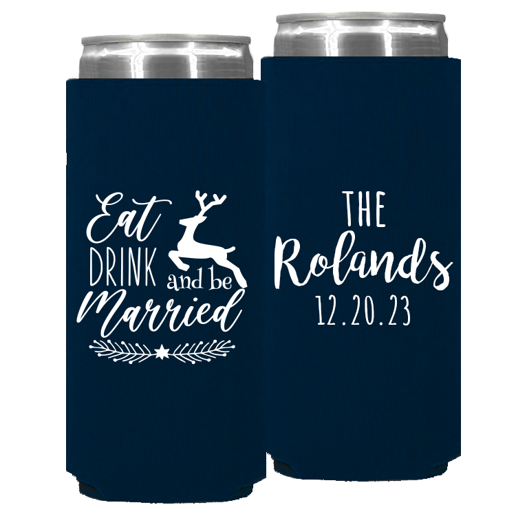 Wedding - Eat Drink And Be Married - Foam Slim Can 125