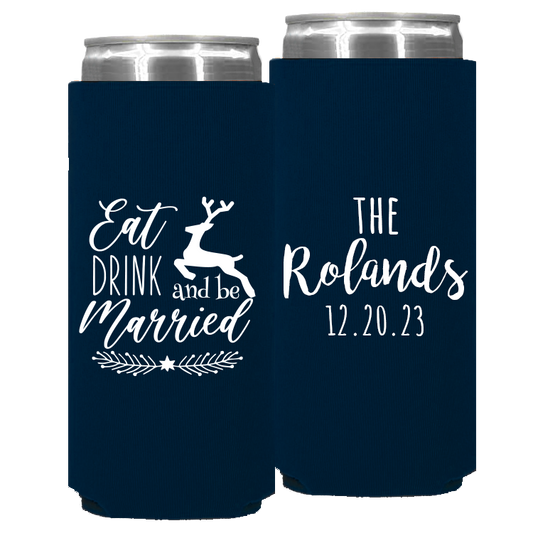 Wedding - Eat Drink And Be Married - Foam Slim Can 125