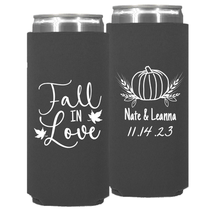 Wedding - Fall In Love Pumpkin - Neoprene Slim Can 127