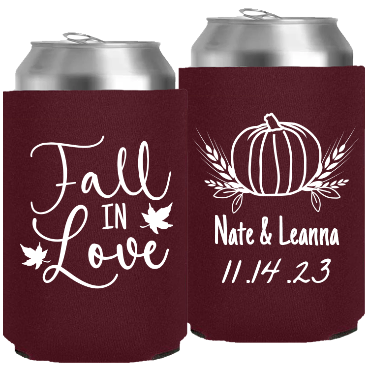 Wedding - Fall In Love Pumpkin - Neoprene Can 127