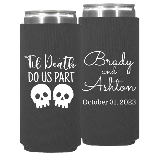 Wedding - Til Death Do Us Part Skeleton - Neoprene Slim Can 130