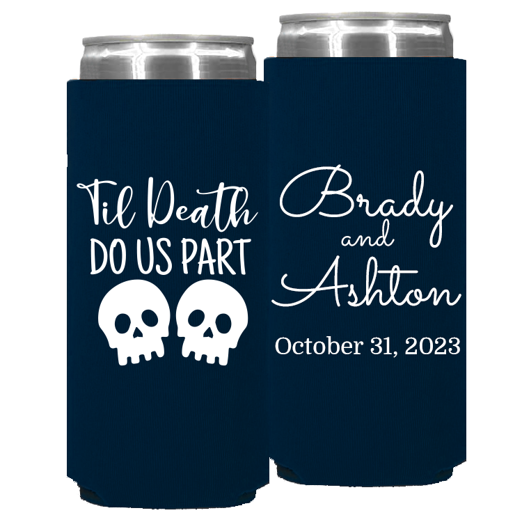 Wedding - Til Death Do Us Part Skeleton - Foam Slim Can 130