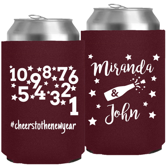 Wedding - Names And Champagne Bottle - Neoprene Can 131