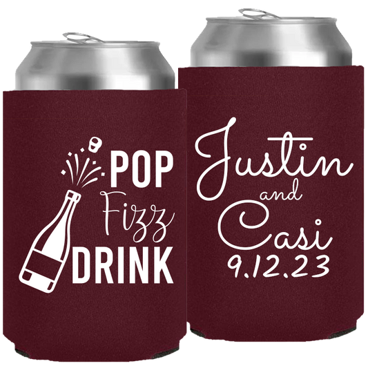 Wedding - Pop Fizz Drink - Neoprene Can 132