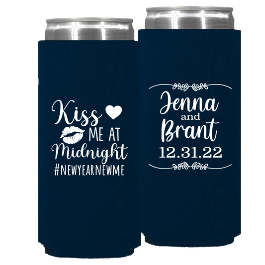 Wedding - Kiss Me At Midnight With Leaves - Foam Slim Can 133