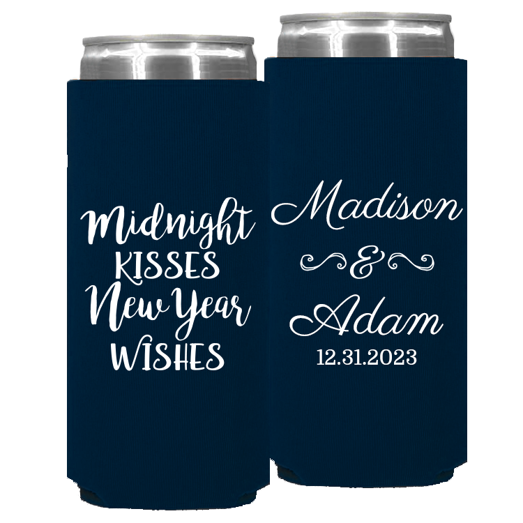 Wedding - Midnight Kisses New Year Wishes - Foam Slim Can 134