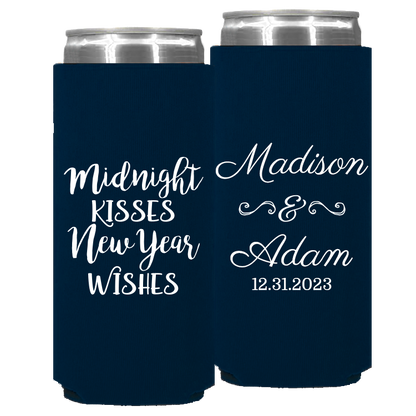 Wedding - Midnight Kisses New Year Wishes - Foam Slim Can 134