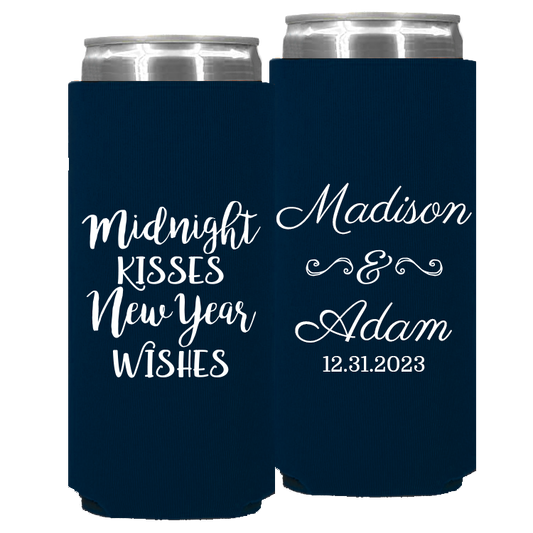 Wedding - Midnight Kisses New Year Wishes - Foam Slim Can 134