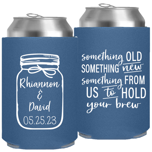 Wedding - Something Old Something New Mason Jar - Foam Can 139