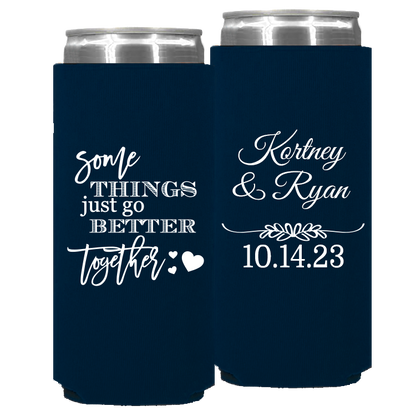 Wedding - Some Things Just Go Better Together - Foam Slim Can 141