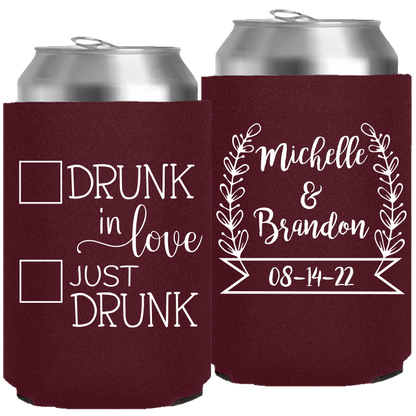 Wedding - Drunk In Love With Leaves - Neoprene Can 142