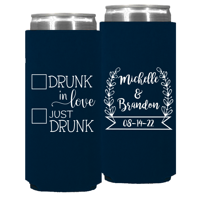 Wedding - Drunk In Love With Leaves - Foam Slim Can 142