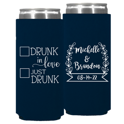 Wedding - Drunk In Love With Leaves - Foam Slim Can 142