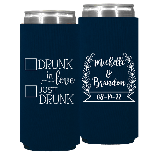 Wedding - Drunk In Love With Leaves - Foam Slim Can 142