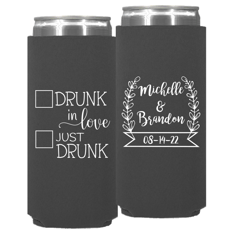 Wedding - Drunk In Love With Leaves - Neoprene Slim Can 142