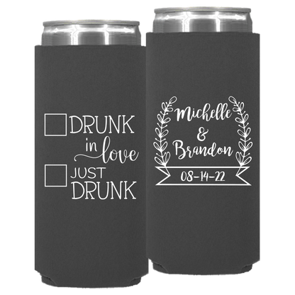 Wedding - Drunk In Love With Leaves - Neoprene Slim Can 142