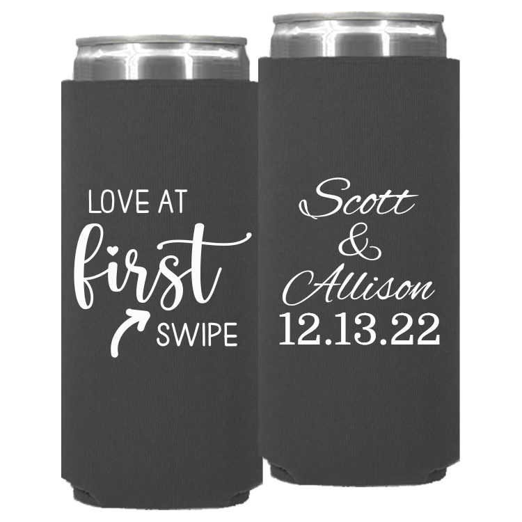 Wedding - Love At First Swipe - Neoprene Slim Can 143