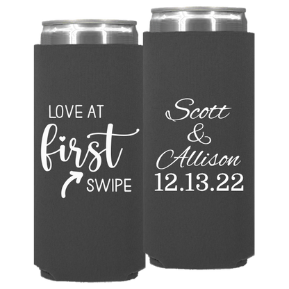 Wedding - Love At First Swipe - Neoprene Slim Can 143