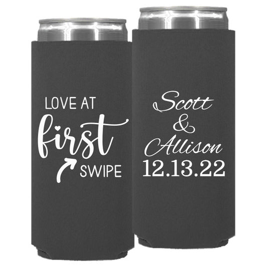 Wedding - Love At First Swipe - Neoprene Slim Can 143