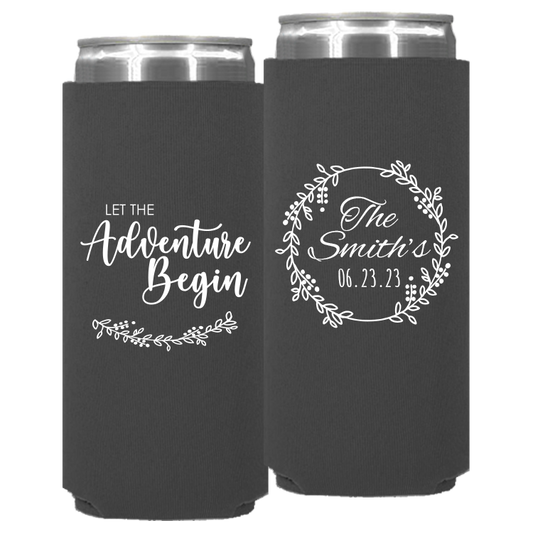 Wedding - Let The Adventure Begin - Neoprene Slim Can 144