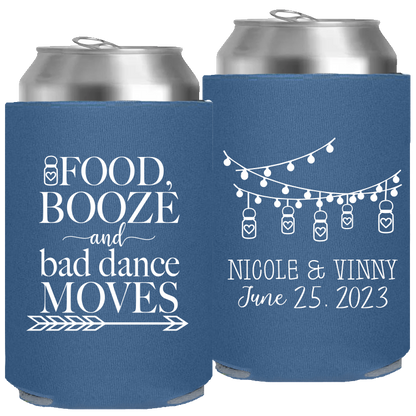 Wedding - Food Booze And Bad Dance Moves Mason Jar Lights - Foam Can 146