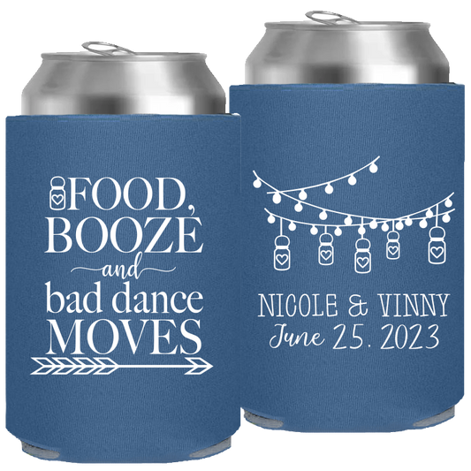 Wedding - Food Booze And Bad Dance Moves Mason Jar Lights - Foam Can 146