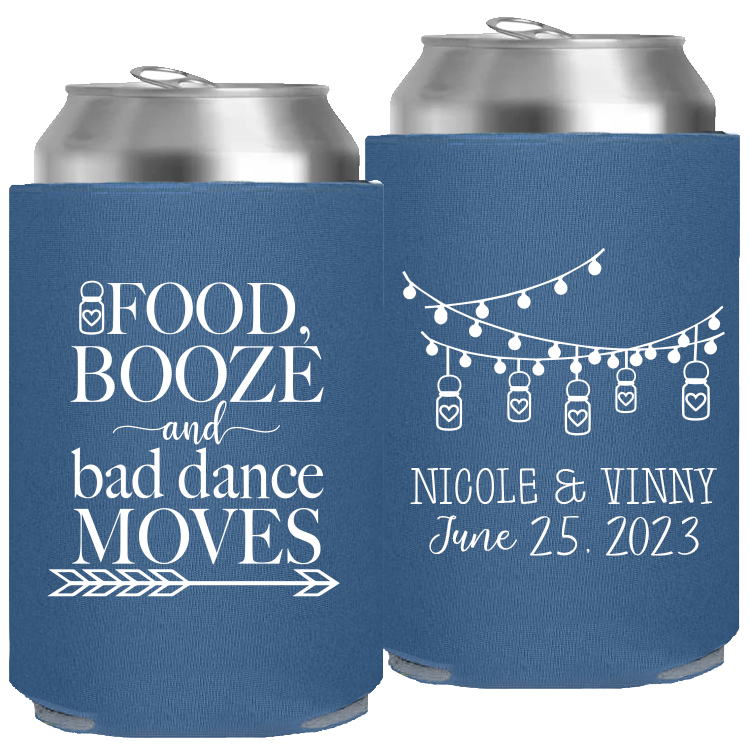 Wedding - Food Booze And Bad Dance Moves Mason Jar Lights - Foam Can 146