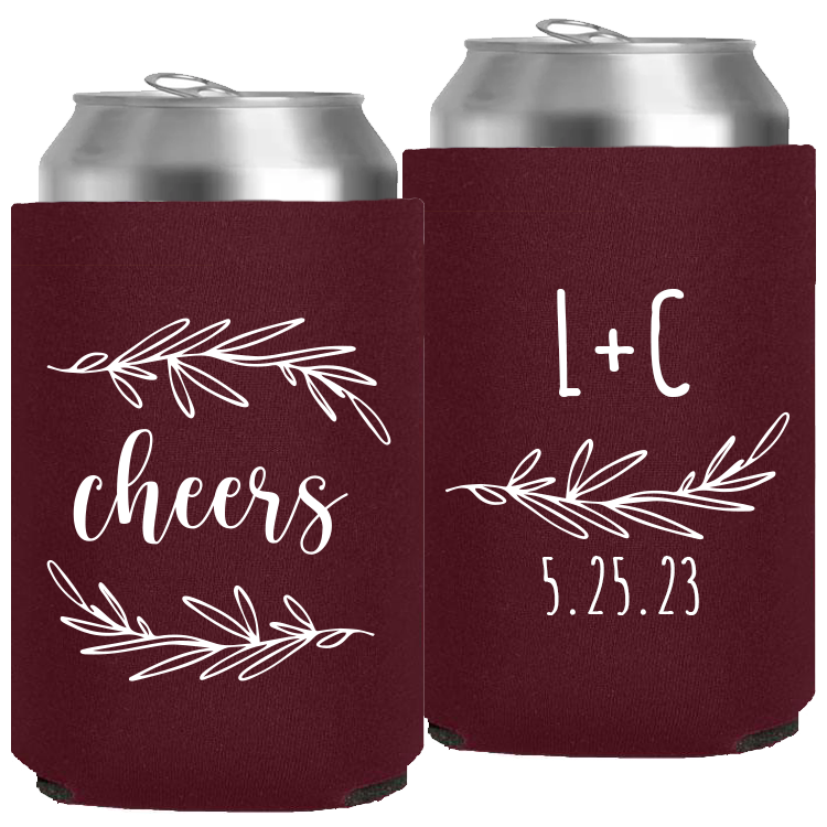 Wedding - Cheers With Leaves - Neoprene Can 157