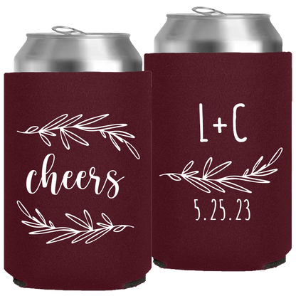 Wedding - Cheers With Leaves - Neoprene Can 157