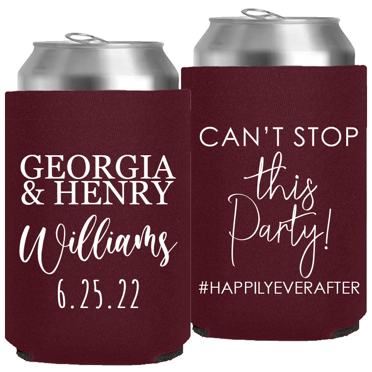 Wedding - Can't Stop This Party - Neoprene Can 158