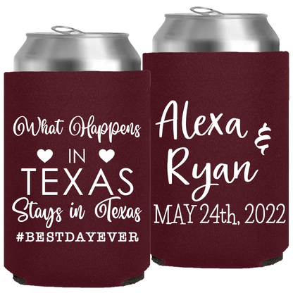 Wedding - What Happens In Texas Stays In Texas - Neoprene Can 163