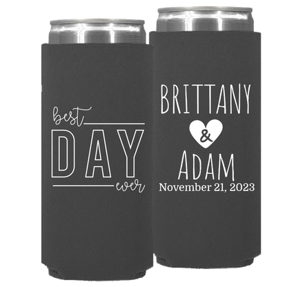 Wedding - Best Day Ever - Neoprene Slim Can 164