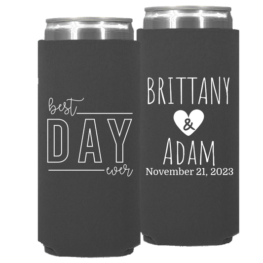 Wedding - Best Day Ever - Neoprene Slim Can 164