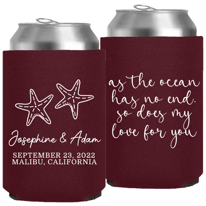 Wedding - As The Ocean Has No End Starfish - Neoprene Can 167