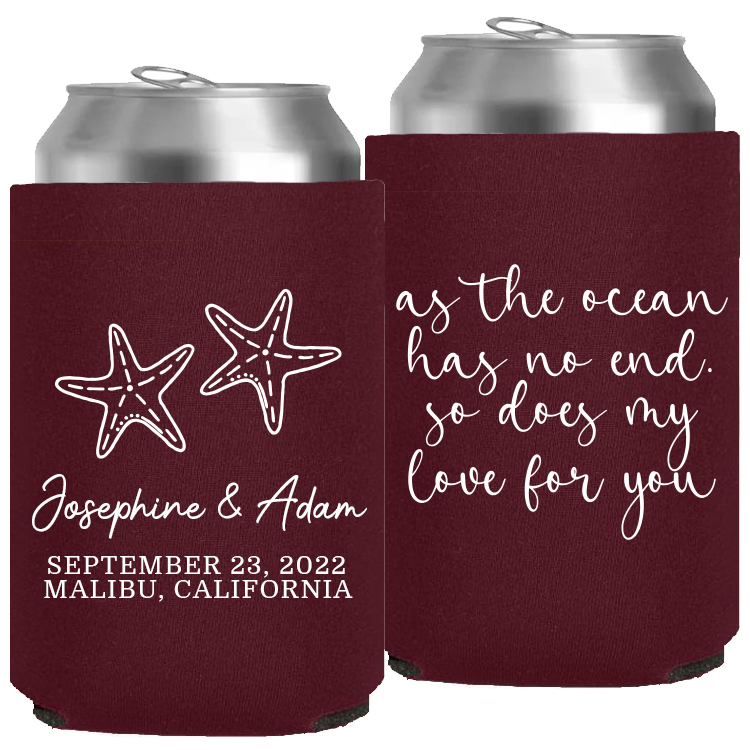 Wedding - As The Ocean Has No End Starfish - Neoprene Can 167
