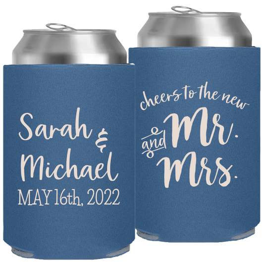 Wedding - Cheers To The New Mr & And Mrs - Foam Can 030