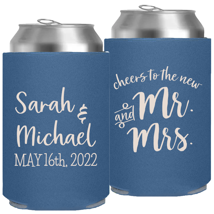 Wedding - Cheers To The New Mr & And Mrs - Foam Can 030