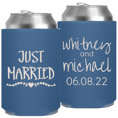 Wedding - Just Married Names And Date - Foam Can 047