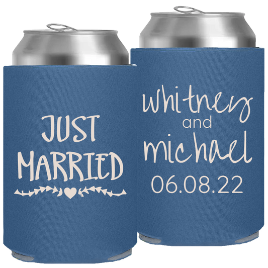 Wedding - Just Married Names And Date - Foam Can 047