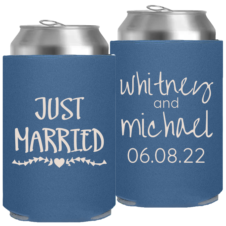 Wedding - Just Married Names And Date - Foam Can 047