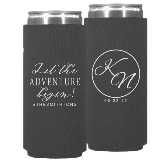 Wedding - Let The Adventure Begin - Neoprene Slim Can 051