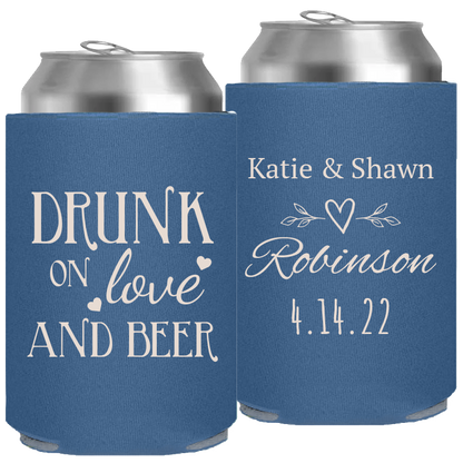 Wedding - Drunk On Love And Beer Heart Leaves - Foam Can 058