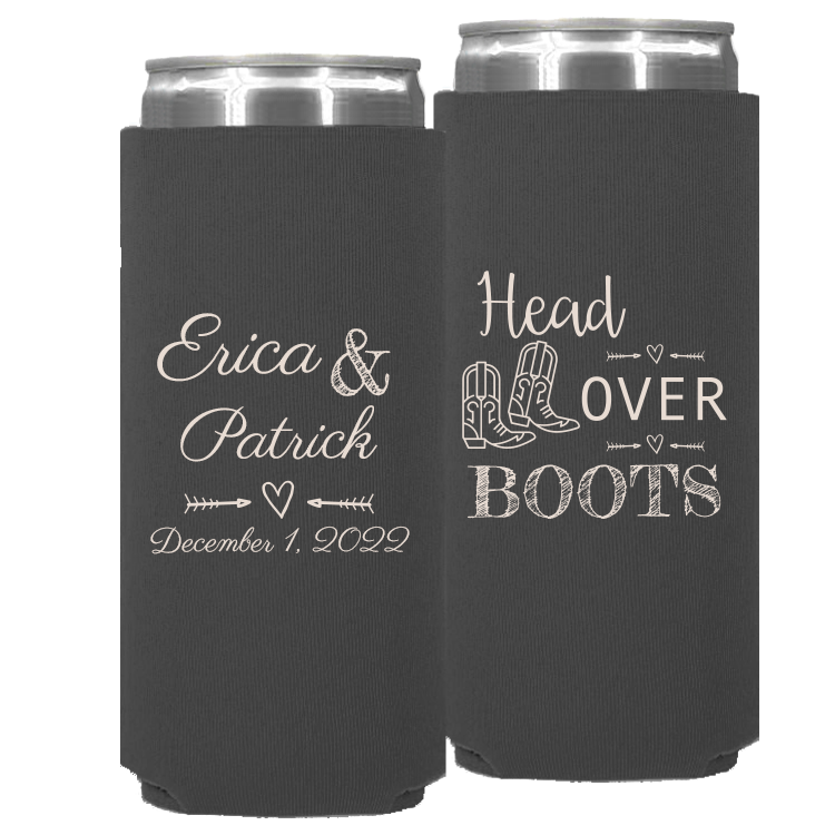 Wedding - Head Over Boots Heart - Neoprene Slim Can 060