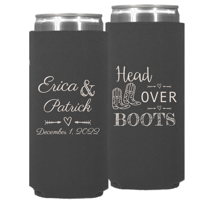 Wedding - Head Over Boots Heart - Neoprene Slim Can 060