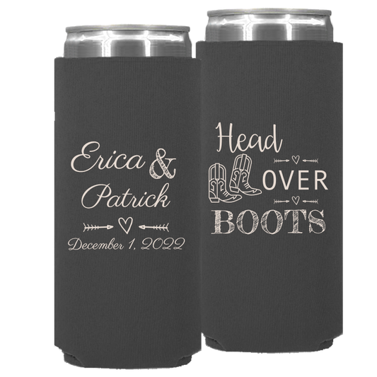 Wedding - Head Over Boots Heart - Neoprene Slim Can 060